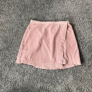 Abercrombie pink suede wrap skirt